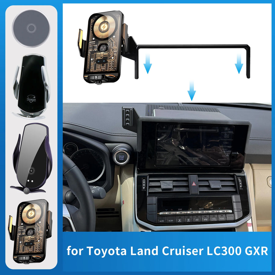 Wireless Charging GPS Phone Holder for Toyota Land Cruiser 2022–2024 Car Phone Holder OEM