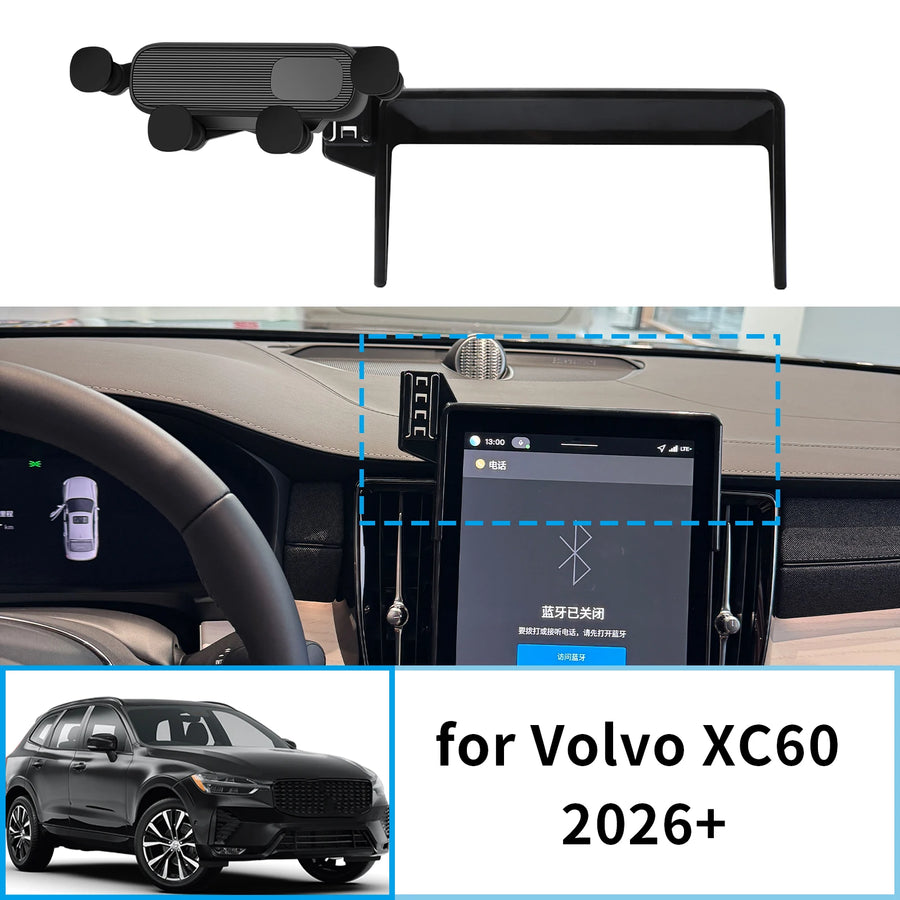 Smart Wireless Charging Phone Mount for Volvo XC60 2026 Car Phone Holder CATUSIKI