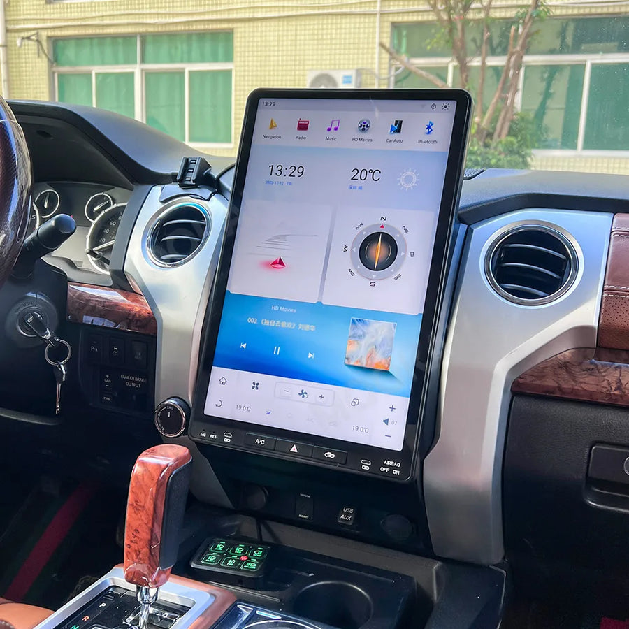 16.8-inch Vertical Touch Screen Android Head Unit for Tundra Android Head Unit Aotsr 8G256G and 360Camera Eight Core