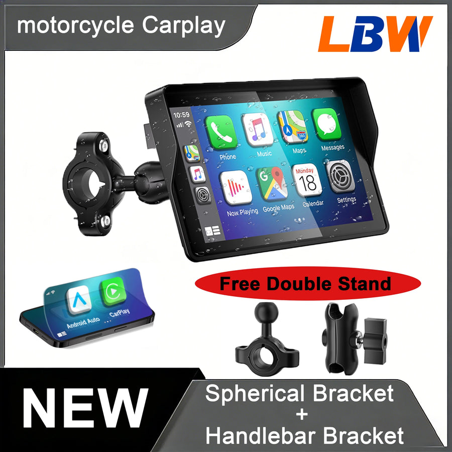 Magnetic CarPlay GPS Display for Universal Motorcycle Android Head Unit LBW