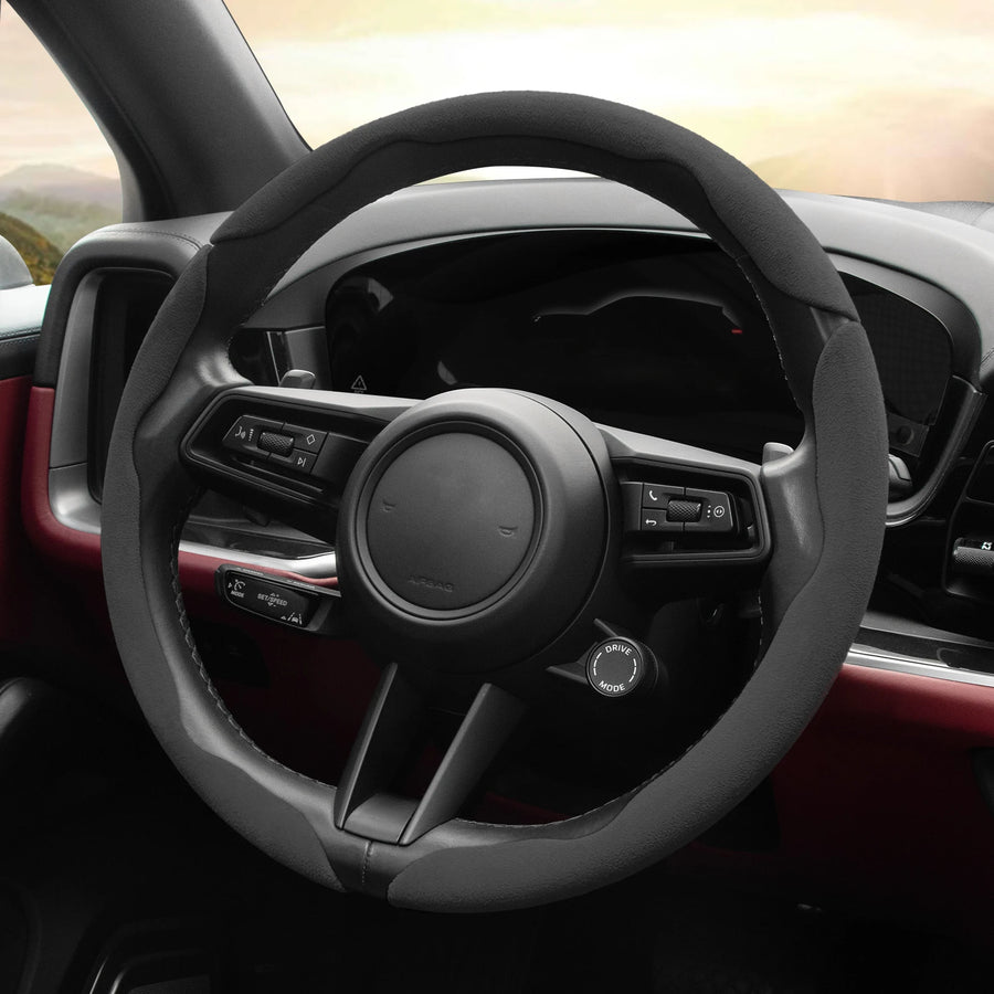 Non-Slip Segmented Suede Wheel Cover Car Interior Accessory Hocasen