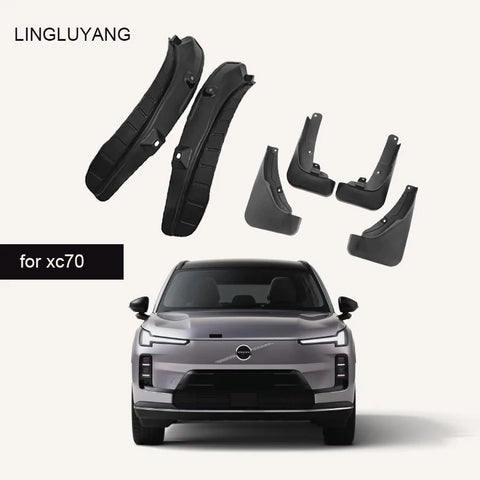 No-Drill Mudguards Set for Volvo XC70 Front & Rear Car Exterior Accessory LINGLUYANG 6pcs