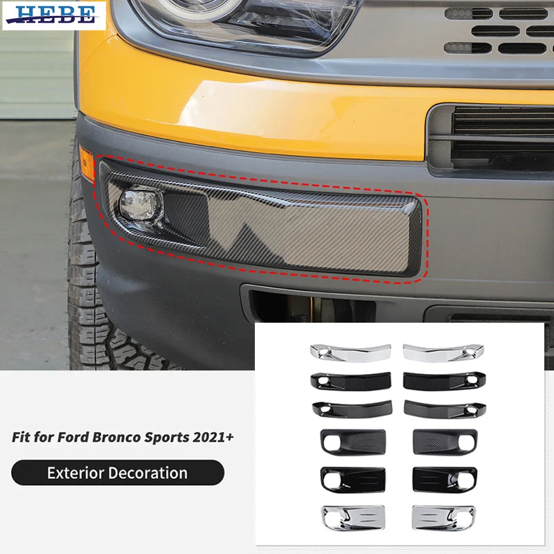 Front Fog Lamp Decoration Cover for Ford Bronco Sport Car Interior Accessory HEBE
