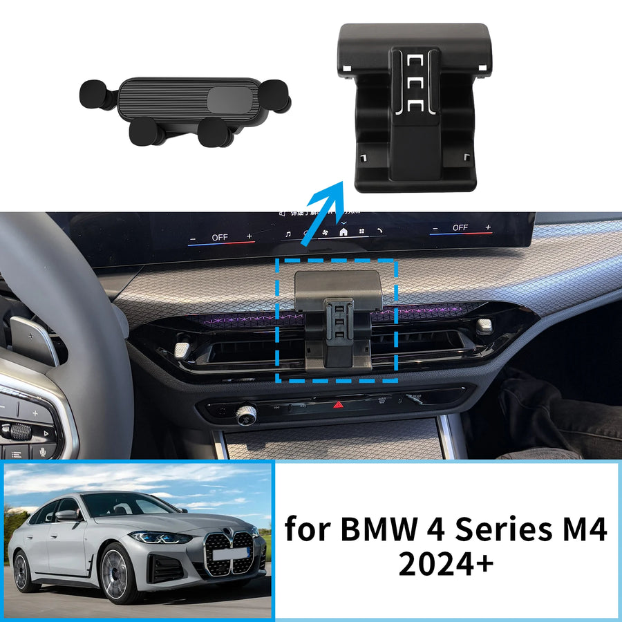Precision Adjustable Phone Mount for BMW 4 Series 2024–2026 Car Phone Holder OEM