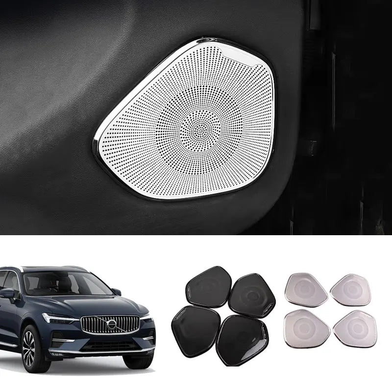 Stainless Steel Speaker Cover for Volvo XC60 2018-2026 Car Interior Accessory LINGLUYANG