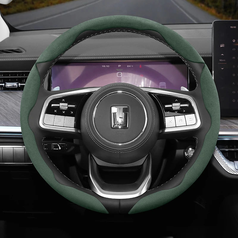 Winter Warm Suede Steering Cover for Tank 300 500 Car Interior Accessory Hocasen