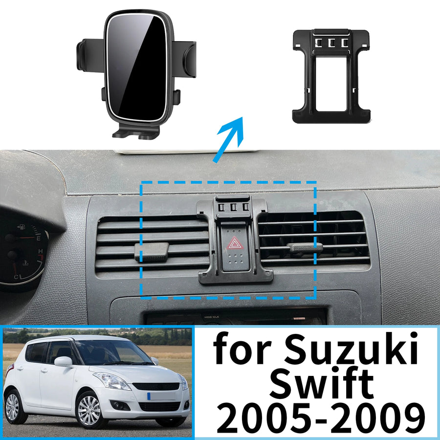 Smart Wireless Charging Phone Mount for Suzuki Swift 2005–2009 Car Phone Holder CATUSIKI