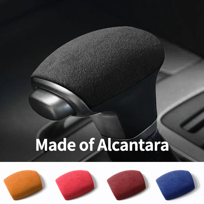 For KIA KX5 Car Gear Shift Lever Boot Cover Protection Decorative Trim Sticker Interior Tuning Accessories Made of Alcantara