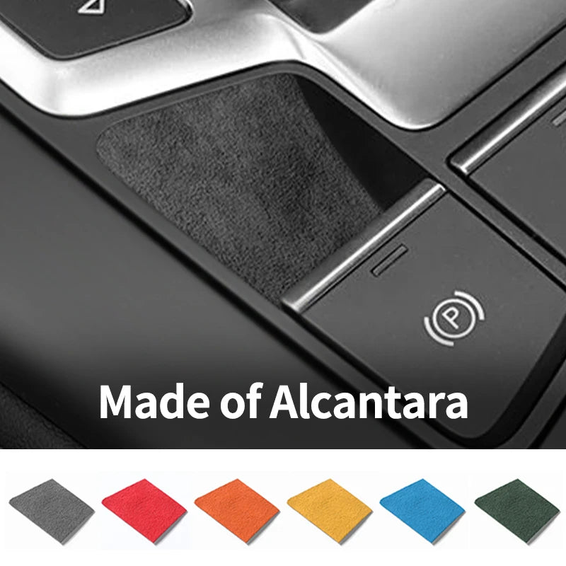 For Audi A5 F5 A4 S4 S5 B9 Sport 2016+ Handbrake Button Knob Trim Sticker Car Interior Accessories Made of Alcantara Car supp
