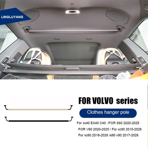 Clothes Hanger Hook for Volvo V60 XC60 S90 Interior Car Interior Accessory LINGLUYANG
