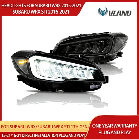 LED Headlights Chrome for Subaru WRX 2015-2021 Car Interior Accessory vland