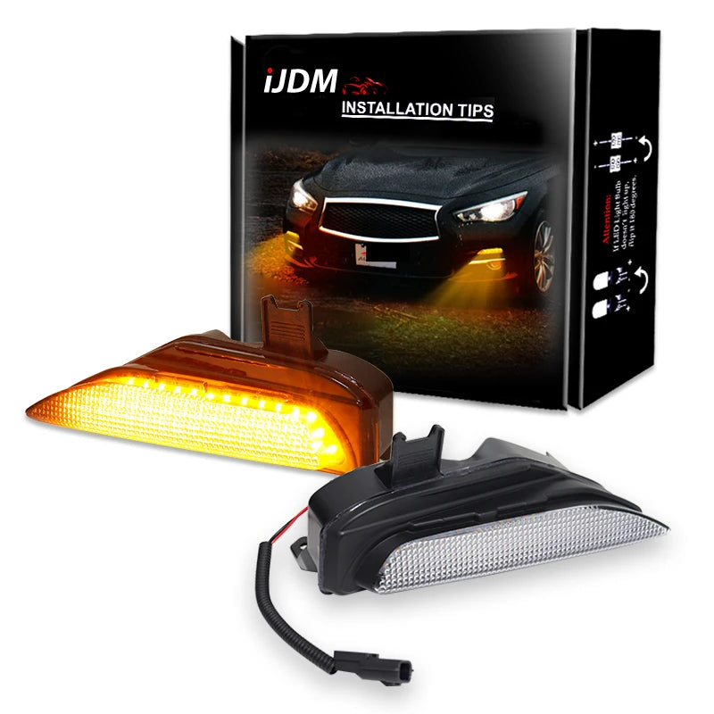 Smoked Sequential LED Turn Signals for Infiniti Q50 LED Ambient Light iJDM