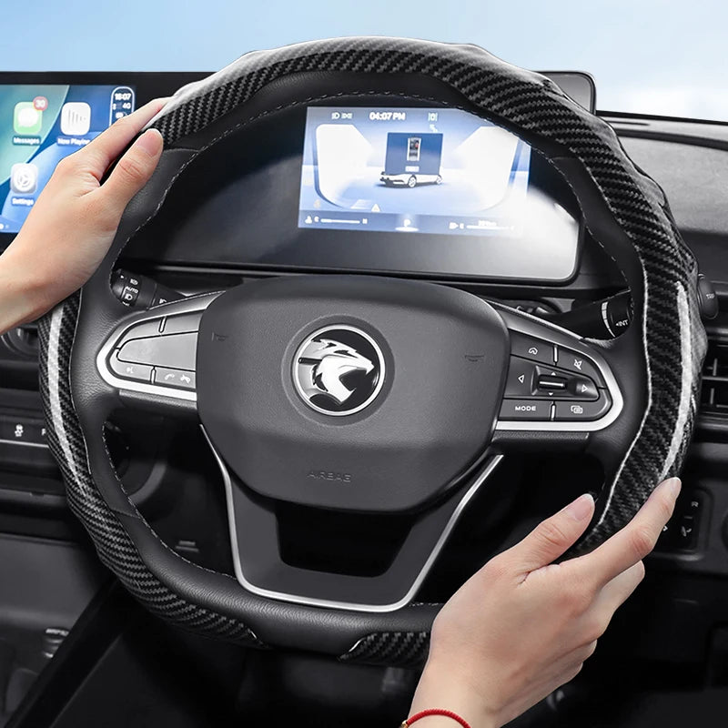 Steering Wheel Cover Snap-On Wave for Proton Car Interior Accessory Hocasen