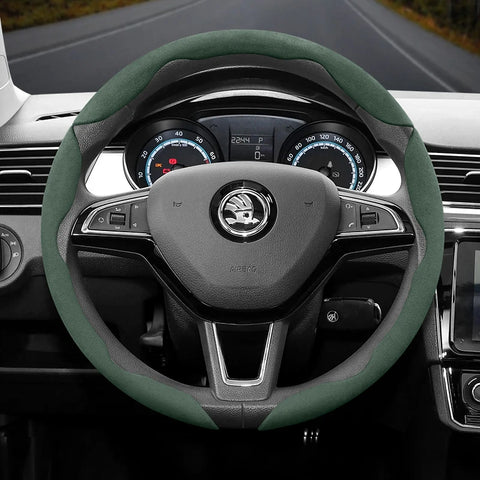 Anti-Slip Segmented Steering Wheel Cover for Skoda Cars Car Interior Accessory Hocasen