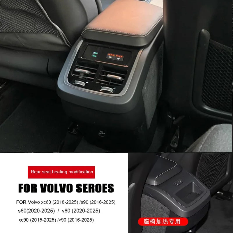 Rear Console Decor Trim for Volvo XC60 XC90 S60 Car Interior Accessory LINGLUYANG