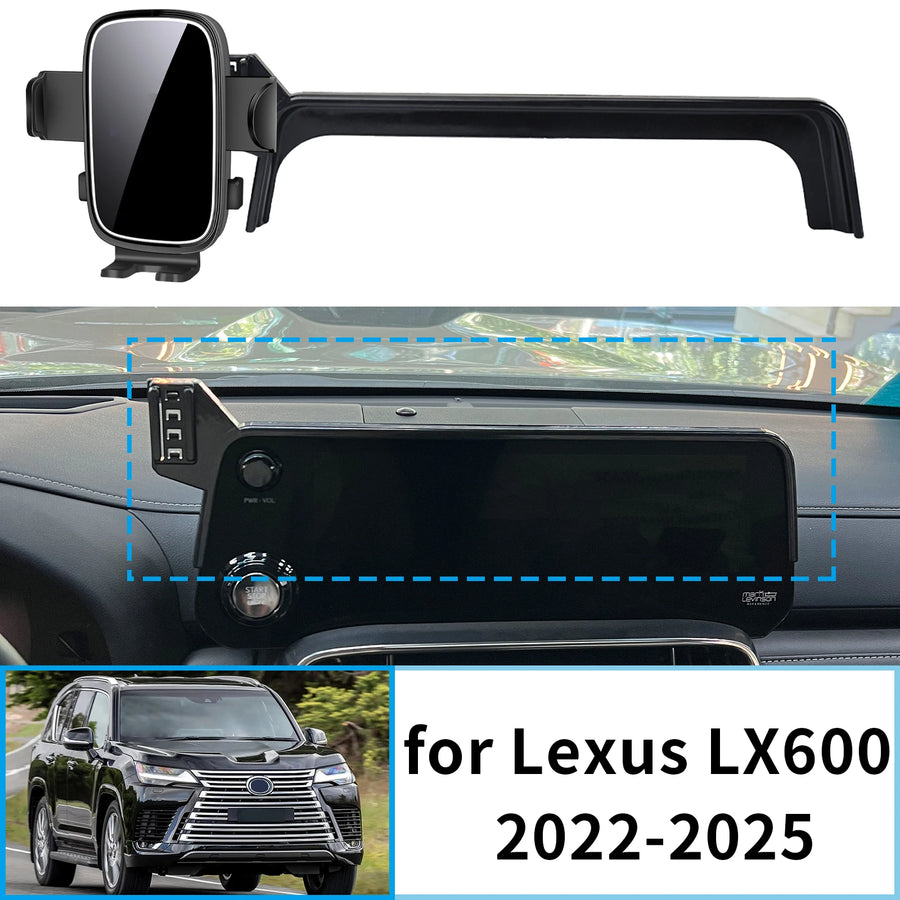 Smart Wireless Charging Phone Mount for Lexus LX600 2022-2025 Car Phone Holder OEM