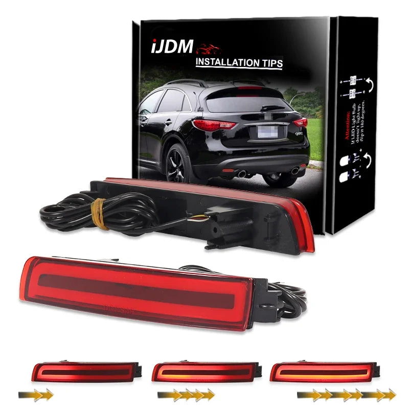 LED Rear Reflector Lights for Nissan Infiniti Models Car Interior Accessory iJDM