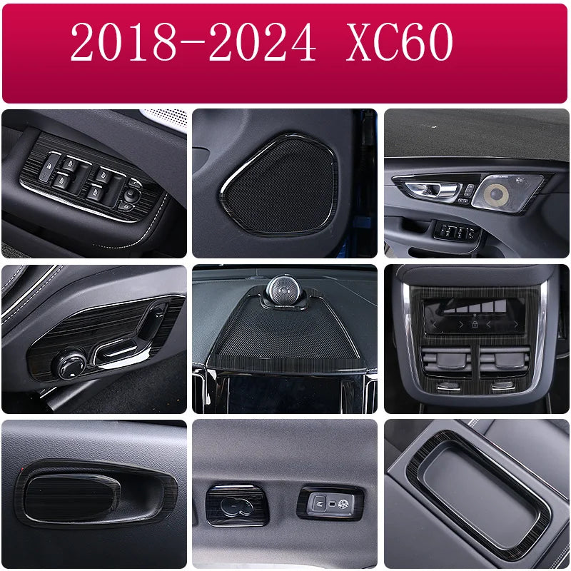 Titanium Interior Trim Kit for Volvo XC60 2018-2024 Car Interior Accessory LINGLUYANG