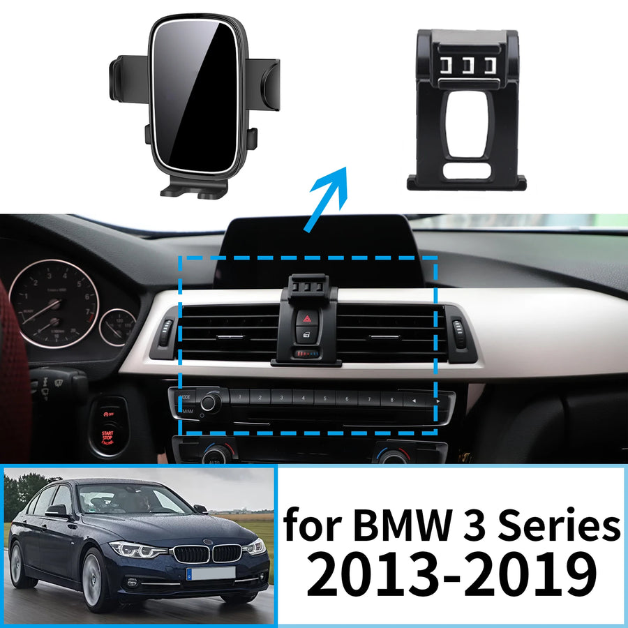 Wireless Fast Charging Phone Mount for BMW 3 Series 2013–2019 Car Phone Holder CATUSIKI