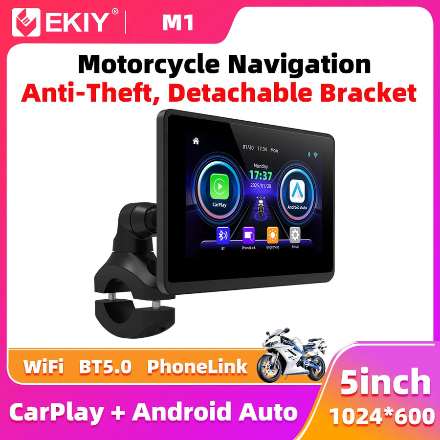 CarPlay GPS Screen HD Wireless for Universal Motorcycles CarPlay Adapter EKIY