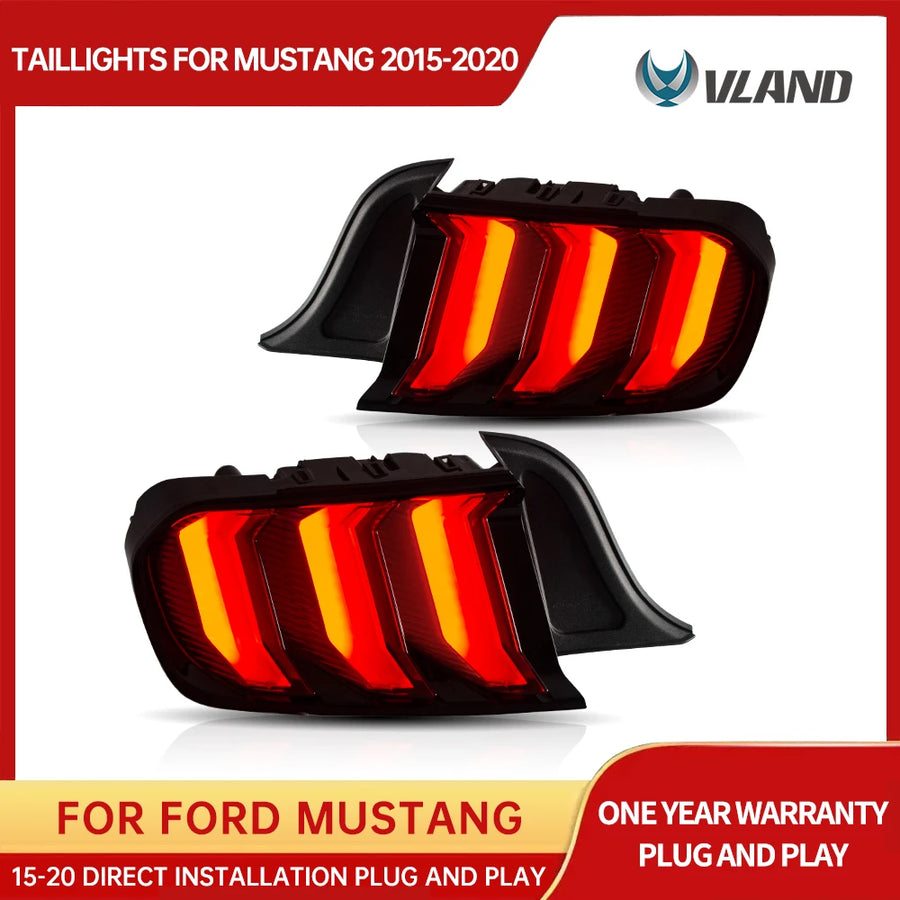 LED Tail Light w/ Sequential Signal for Ford Mustang 2015-2023 Car Interior Accessory Vland