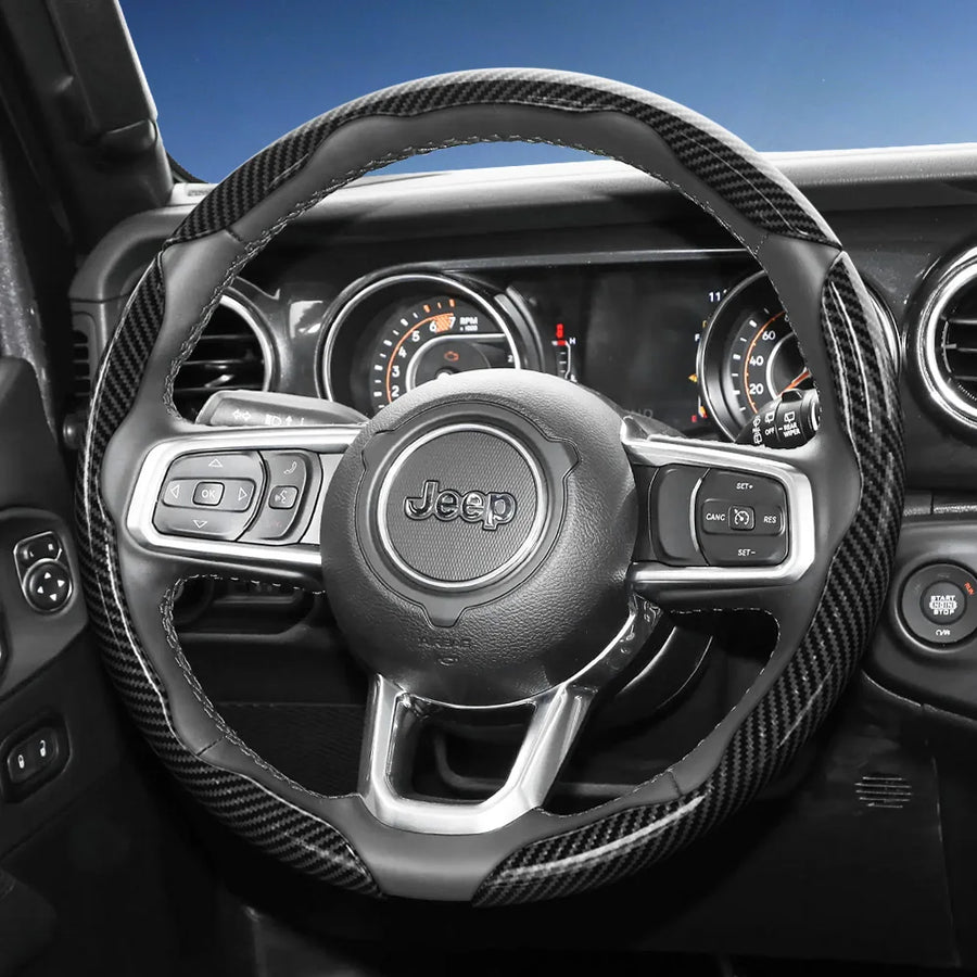 Jeep Carbon Fiber Texture Wheel Cover Grand Cherokee Car Interior Accessory Hocasen