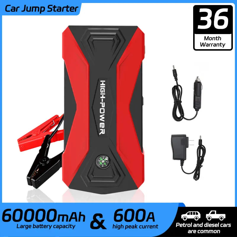 Minus Two Car Battery Jump Starter, 1000A Peak with Air Pump, Power Bank, and Emergency Lighting Jump Starter Minus Two