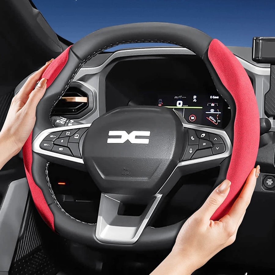Sports Suede Snap-On Wheel Cover for Dacia Sandero Duster Car Interior Accessory Hocasen
