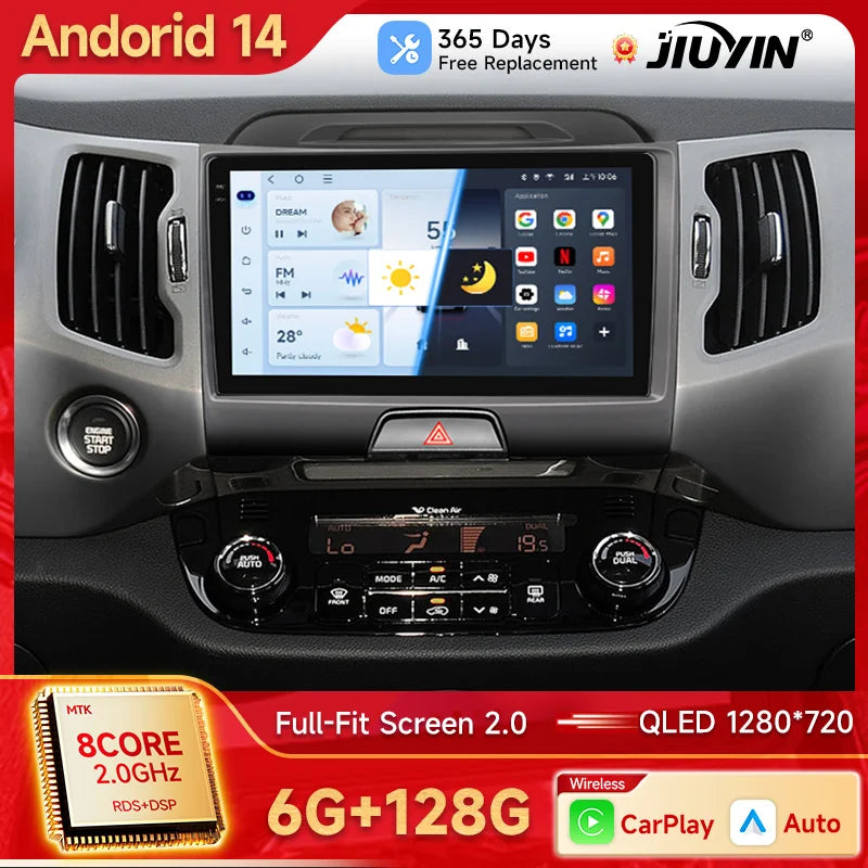 Android Multimedia GPS Navigation System for Kia Sportage 2010–2016 Android Head Unit JIUYIN