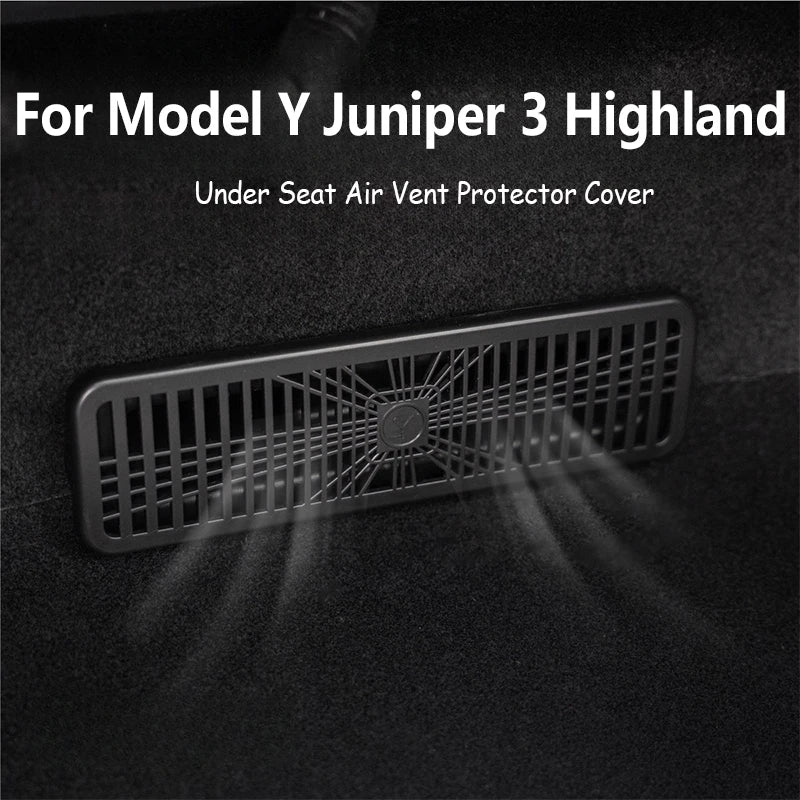 Tesla Model Y Juniper 3 Highland Under Seat Air Vent Protector Cover Anti-clog Outlet Grille Protection Accessories Under Sea