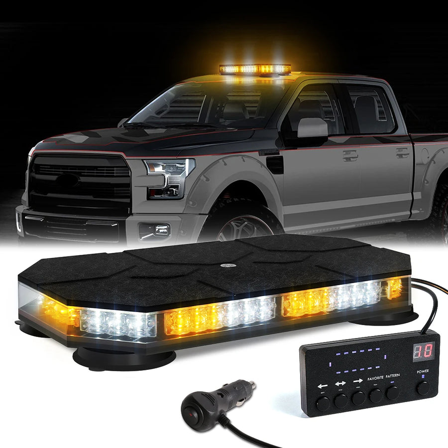 Magnetic Roof Strobe Light 12V/24V 42 LED Emergency Car Interior Accessory MAGIC COLORM