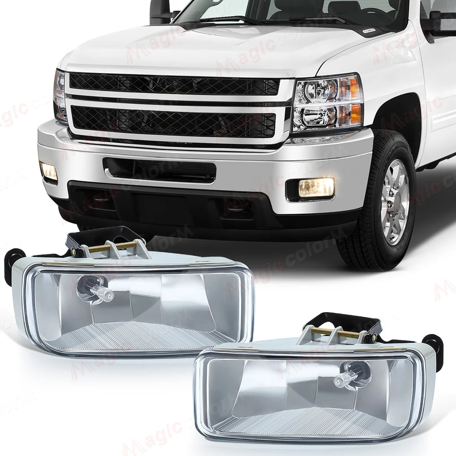 Halogen Fog Light Assembly for Chevy Silverado 2007-2015 LED Ambient Light MAGIC COLORM