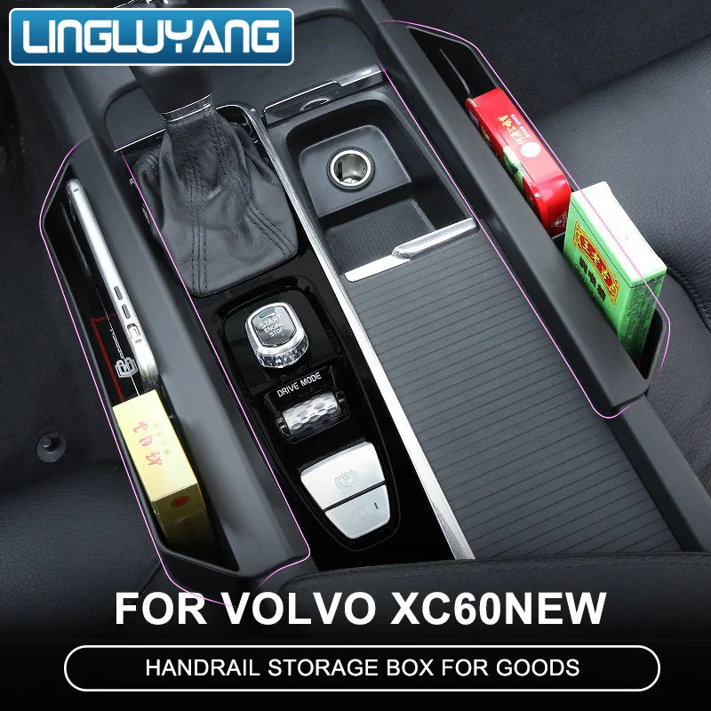 Armrest Storage Box ABS for Volvo XC60 S60 V60 Car Interior Accessory LINGLUYANG