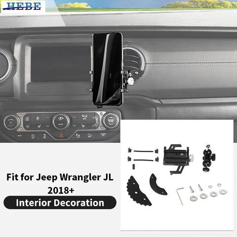 Rotatable AC Vent Phone Mount for Jeep Wrangler JL 2018+ Car Interior Accessory HEBE