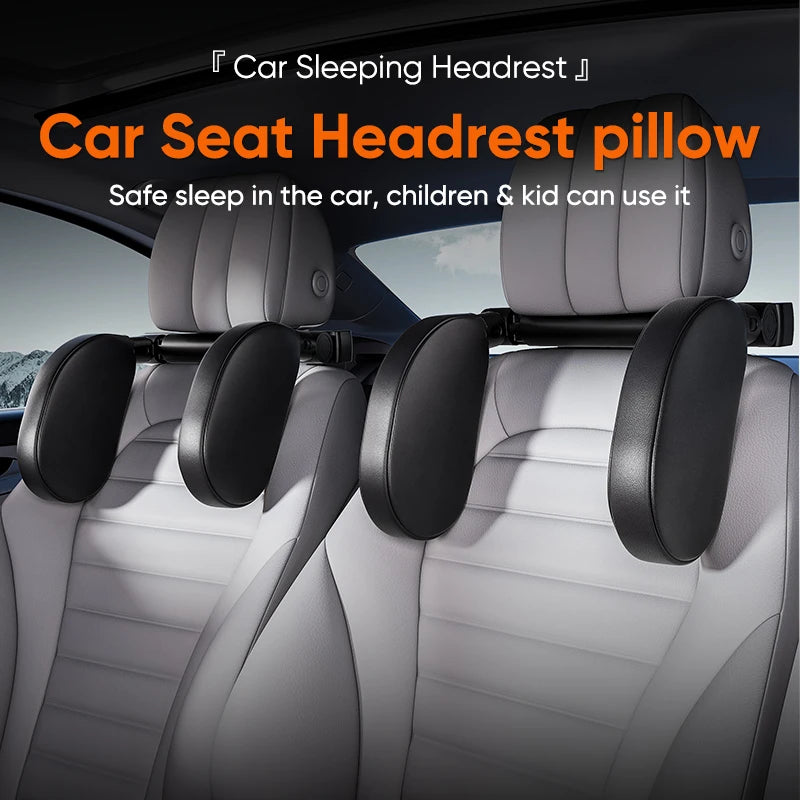 Long-Distance Travel Comfort Adjustable Car Headrest with Waterproof PVC Leather Car Accessory OEM