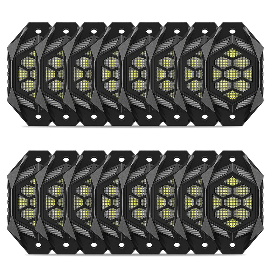 RGB LED Rock Lights For Truck ATV UTV Jeep Off-Road Boat APP Remote Control Car Underglow Neon Lighting Wheel Well Light 12v