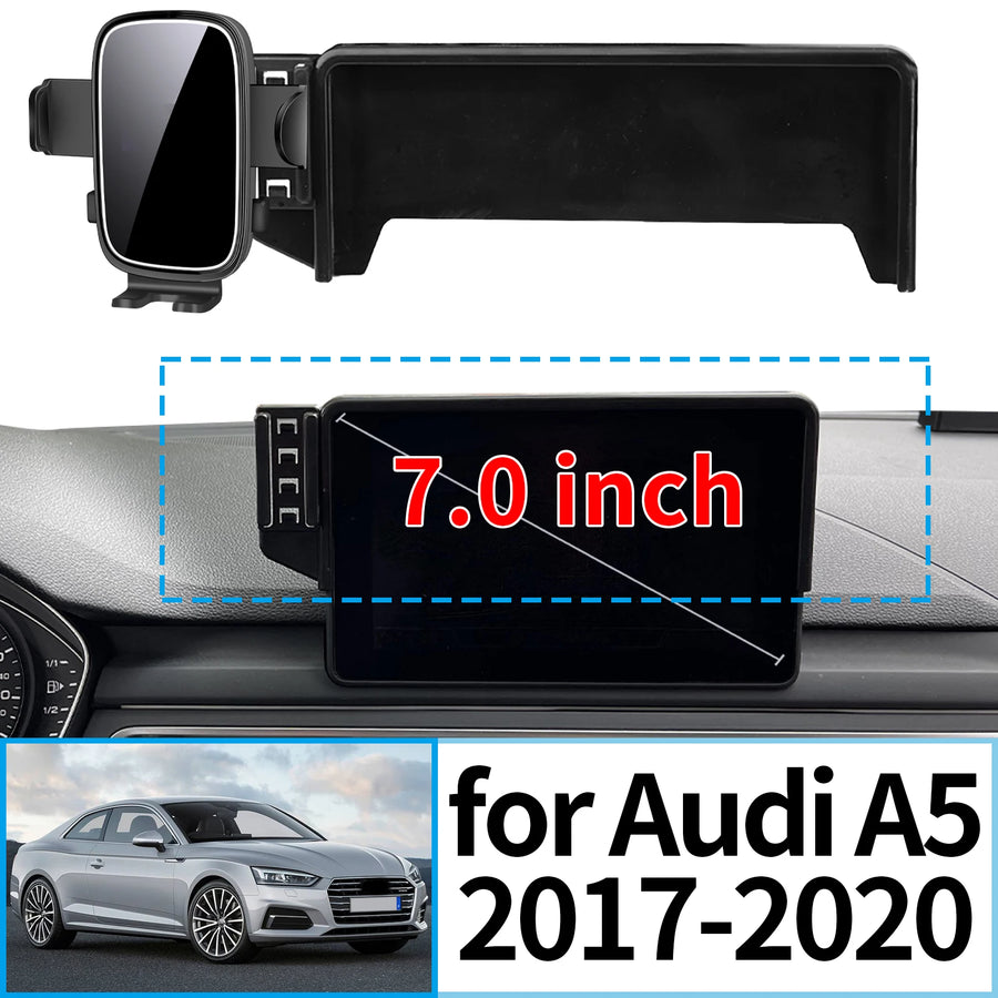 Wireless Charging Phone Mount for Audi A5 2017–2020 Car Phone Holder CATUSIKI
