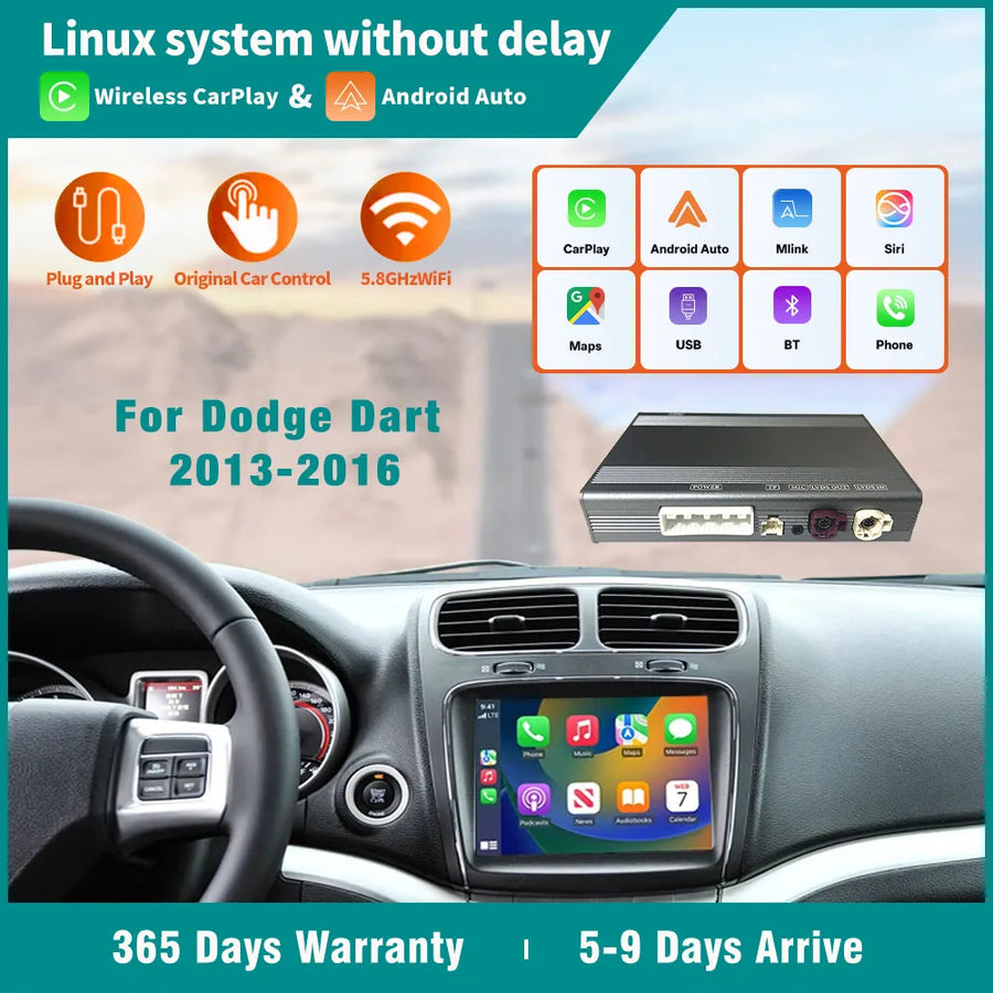 Wireless CarPlay AI Box for Dodge Dart 2013-2016 CarPlay Adapter OEM