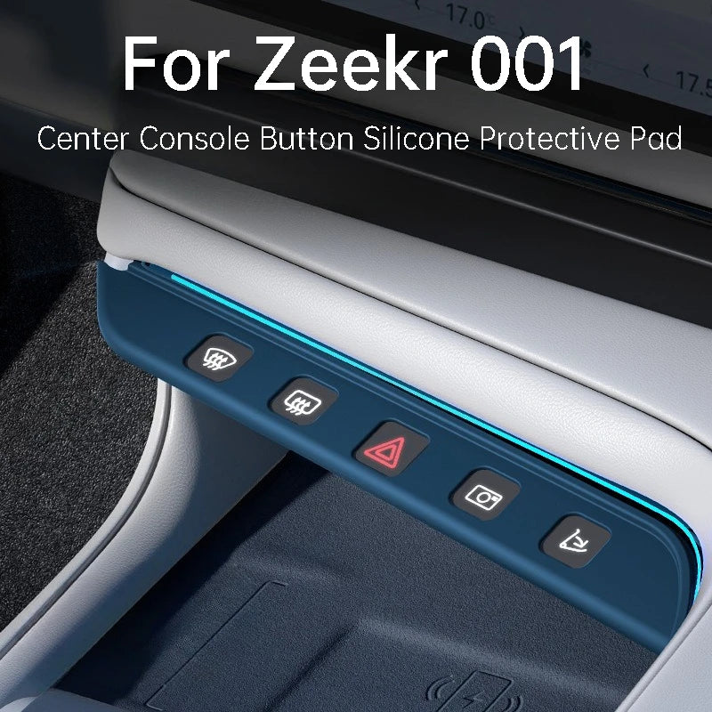 For Zeekr 001 21-25 Car Center Console Button Silicone Pad AC Key Protective Film Scratch-resistant Interior Accessories Car