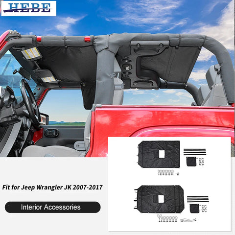 Roof Sunshade Cover Mat for Jeep Wrangler JK 2007-2017 Car Interior Accessory HEBE