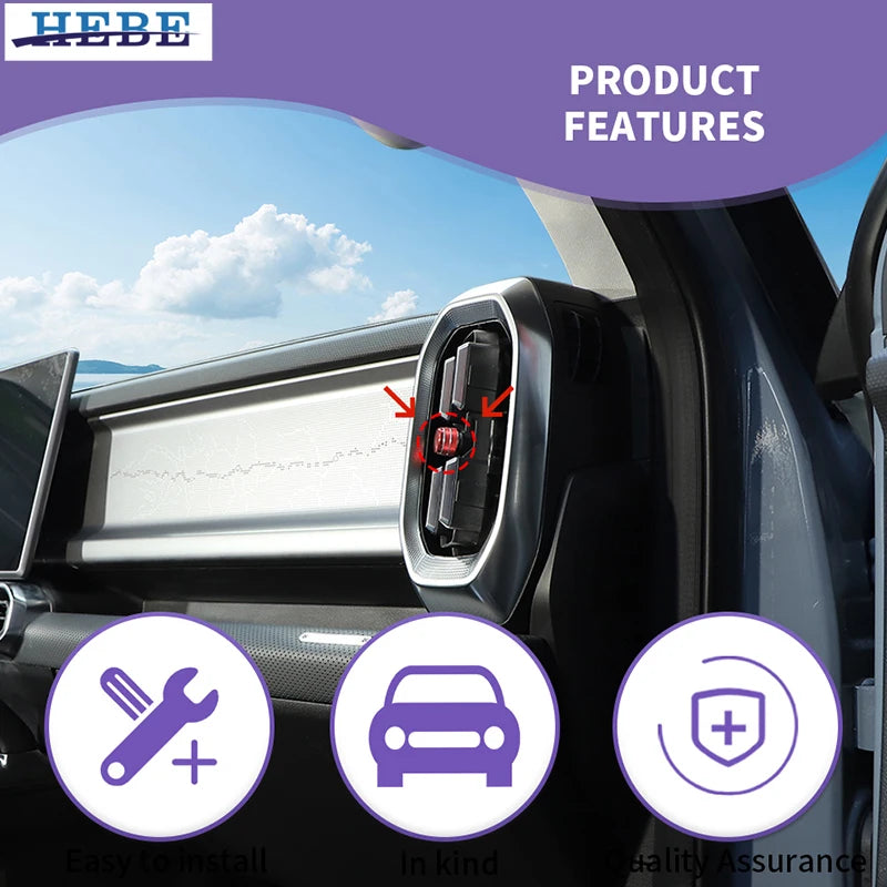 Vent Trim Ring Aluminum Alloy for Chery T2 2023 Car Interior Accessory HEBE