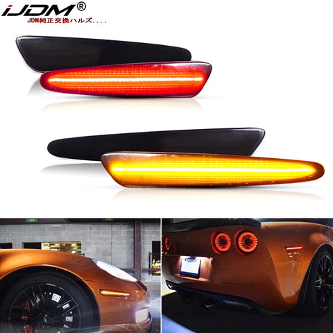 Amber Red Side Marker Lights for Corvette C6 2005-2013 Car Interior Accessory iJDM