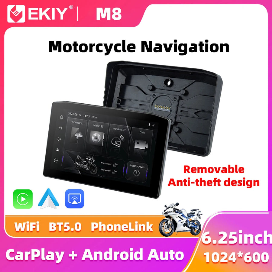 CarPlay GPS Navigation Dashboard with DVR and TPMS Android Head Unit EKIY