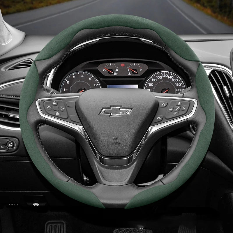 Anti-Slip Suede Steering Cover for Chevrolet Models Car Interior Accessory Hocasen