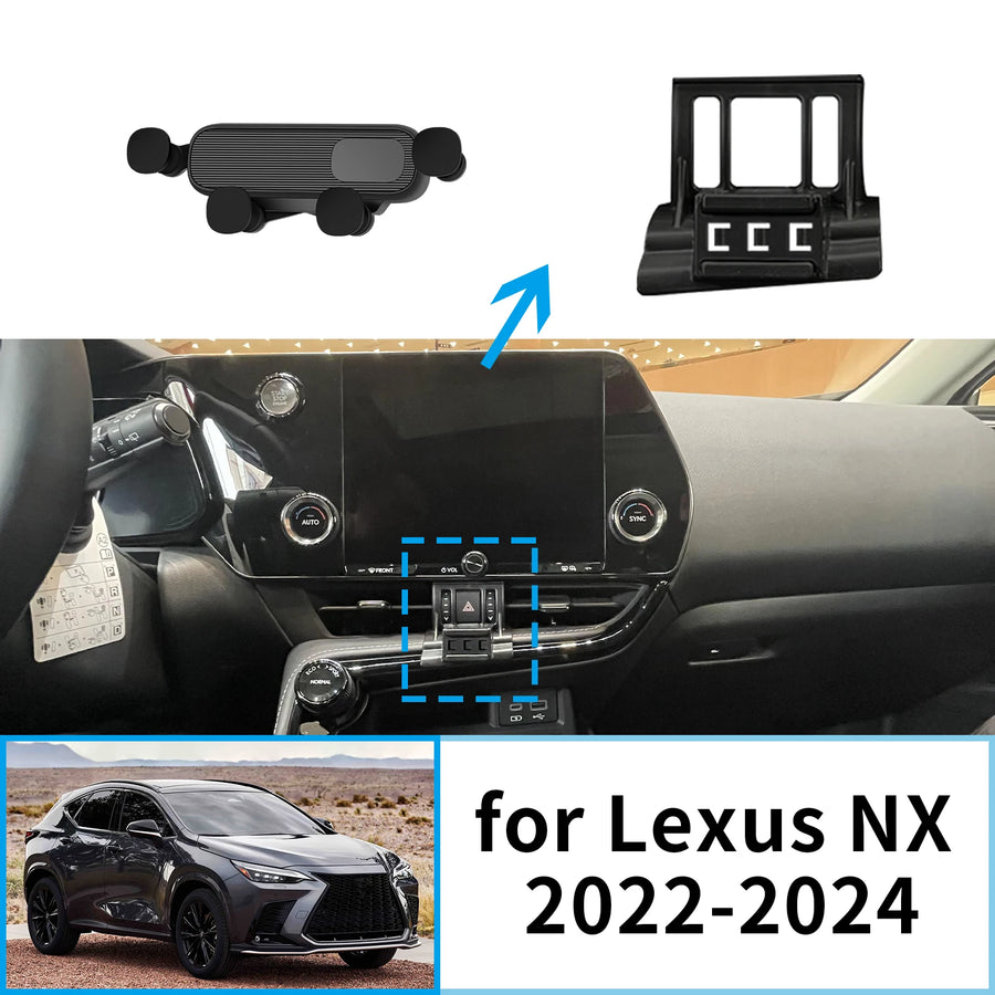 Smart Wireless Fast Charging Phone Mount for Lexus NX 2022-2024 Car Phone Holder CATUSIKI