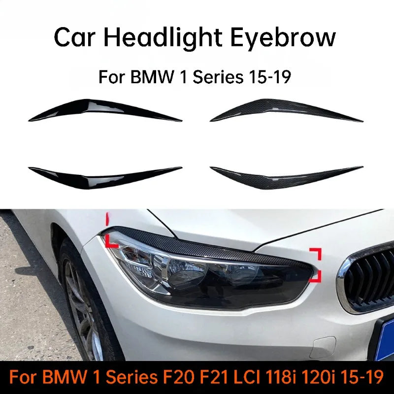 BMW 1 Series F20 F21 LCI 118i 120i 15-19 Car Headlight Eyebrow Decal Sticker Car Exterior Accessories Exterior Accessories OE