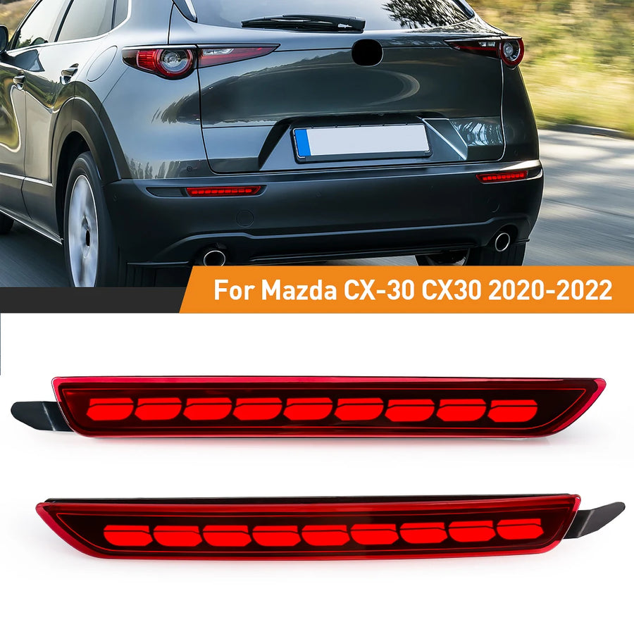 LED Rear Bumper Reflector for Mazda CX-30 2020 Car Interior Accessory MAGIC COLORM