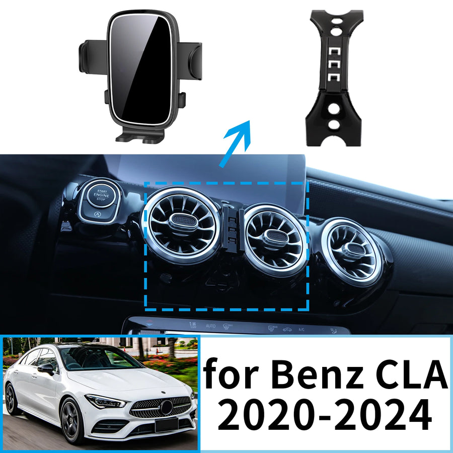 Wireless Charging Clip-On Phone Holder for Mercedes CLA 2020–2024 Car Phone Holder CATUSIKI