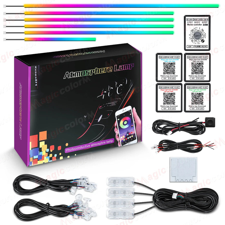 18-in-1 RGB LED Ambient Lights for Car Universal LED Ambient Light MAGIC COLORM