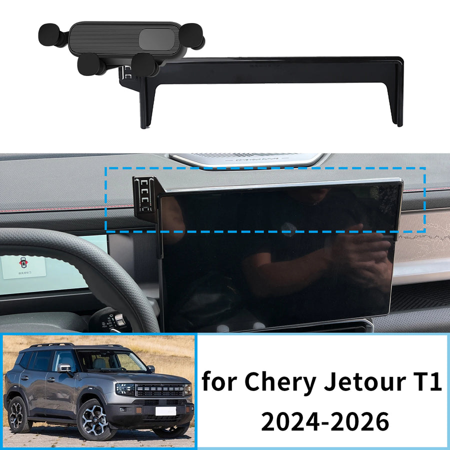 Smart Wireless Charging GPS Mount for Chery Jetour T1 2024–2026 Car Phone Holder CATUSIKI